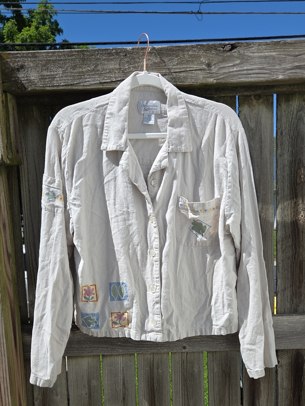 Christopher & Banks Linen-Blend Shirt